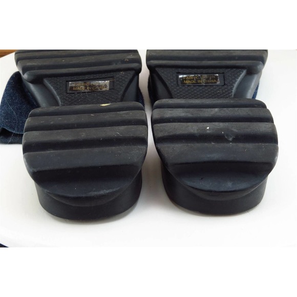 Yellow Box Sz 8.5 M Blue Slide Fabric Women Sandals‎ - Picture 6 of 7